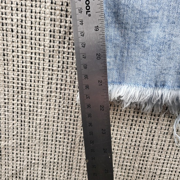 Soho Jeans Pants Womens 10 Light Wash High Waist Cropped Distressed Frayed Hem - Picture 4 of 6